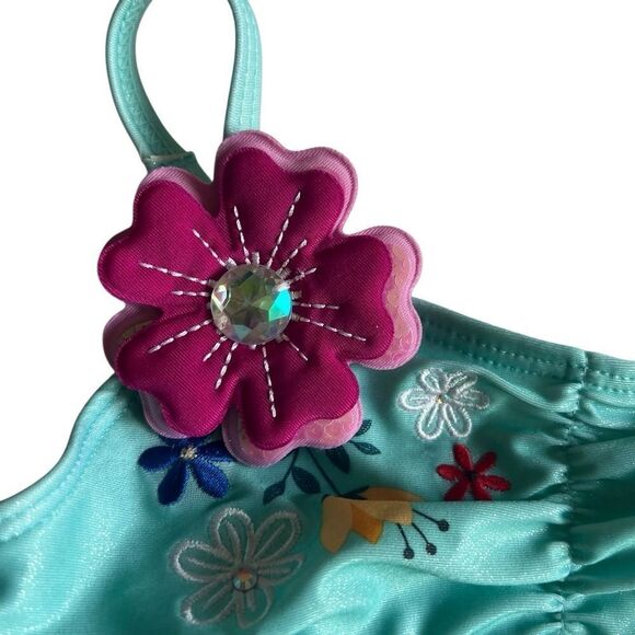 Disney Store Frozen Anna Elsa 2 PC Deluxe Swimsuit Girl Size 3 NEW - Picture 6 of 9